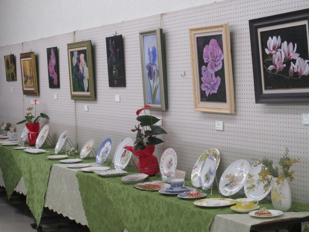花と緑の油彩画展