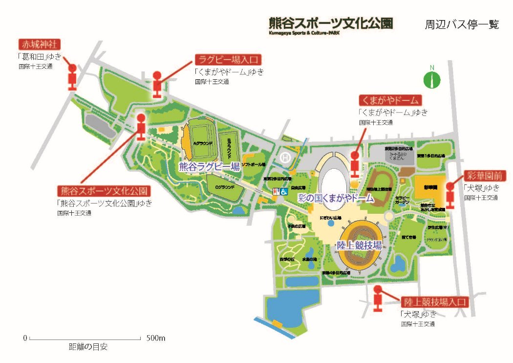 ここから熊谷文化公園補助陸上競技場