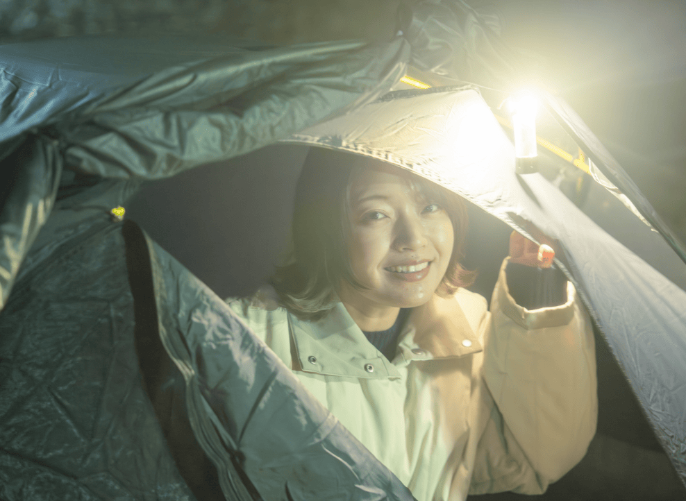 夜のキャンプ場