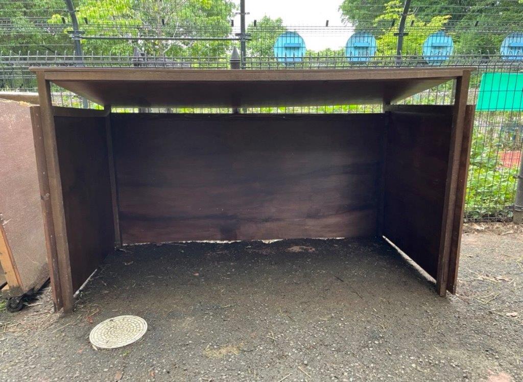 新しく作った小屋 新しく作成した小屋