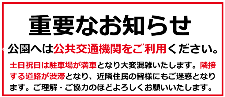 交通機関をご利用ください。